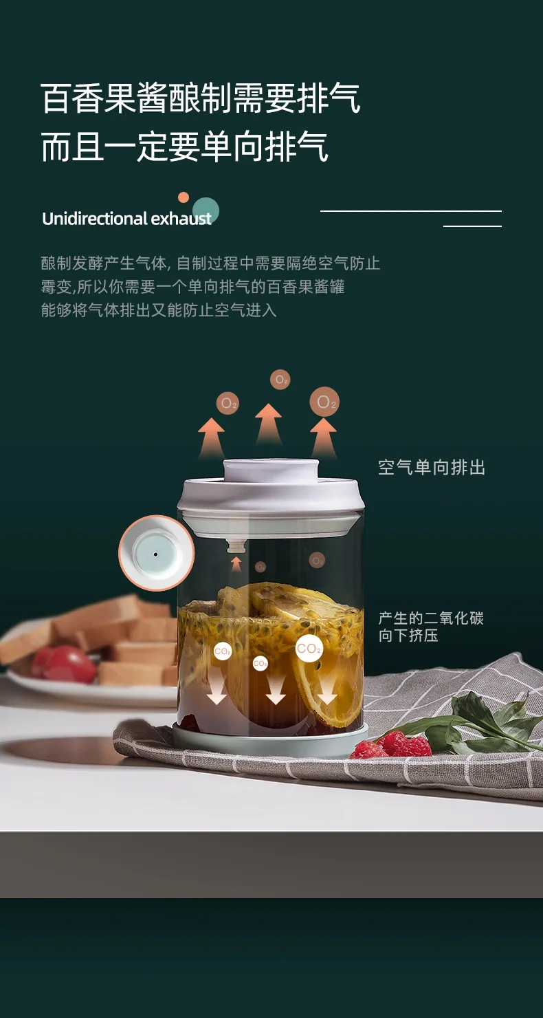 Joydeem snap-on sealed tank storage jar Food grade glass,Freshness and moisture-proof, 900ML detail image 8
