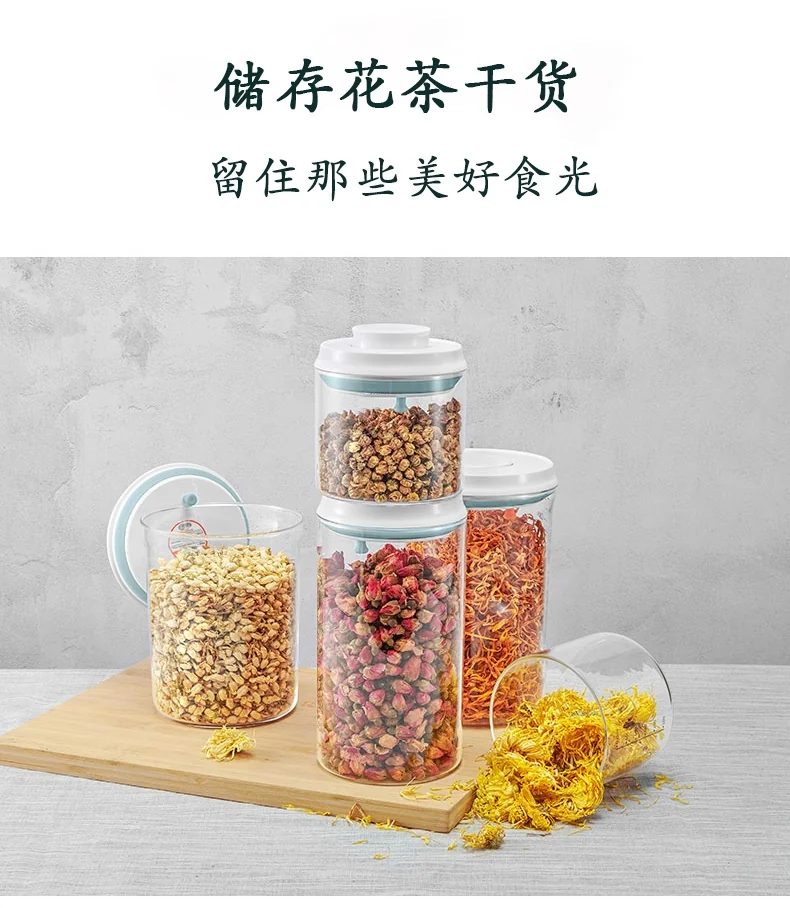 Joydeem snap-on sealed tank storage jar Food grade glass,Freshness and moisture-proof, 900ML detail image 4