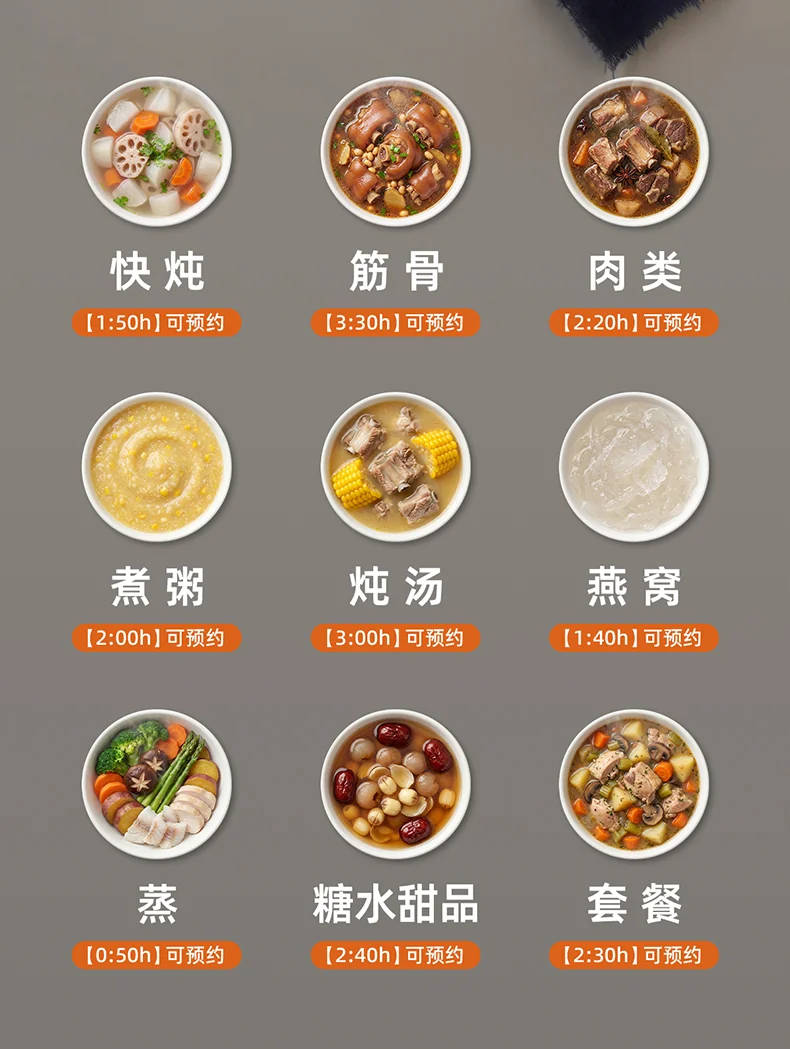 Joydeem大容量隔水炖电炖锅 不锈钢大号电炖盅 家用 一锅5胆煲汤锅DDG-B350 detail image 7