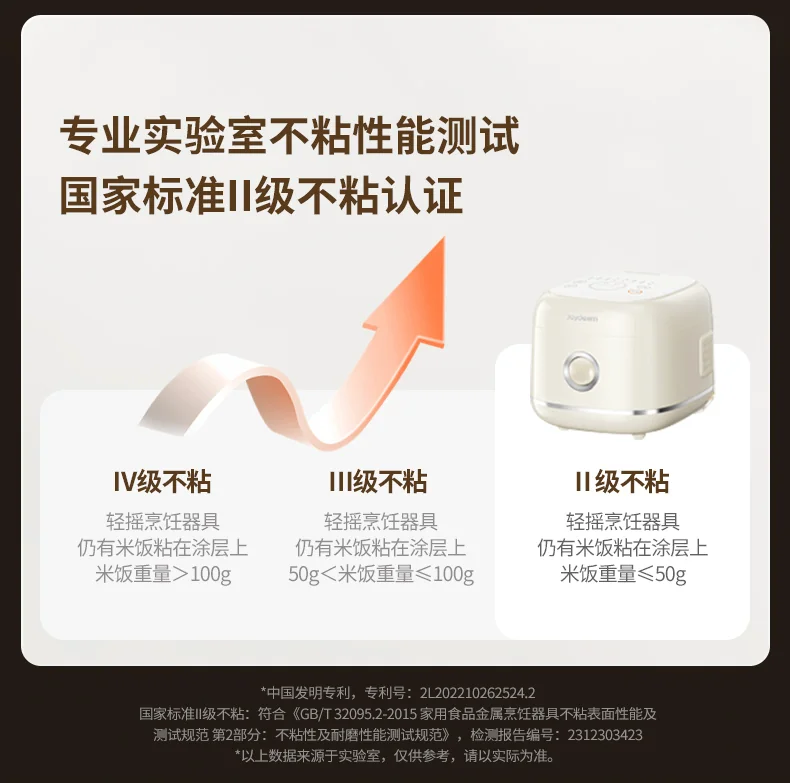 Joydeem 0-coated rice cooker DFB-D300 household rice cooker rice cooker stainless steel inner liner cream white 3L detail image 10