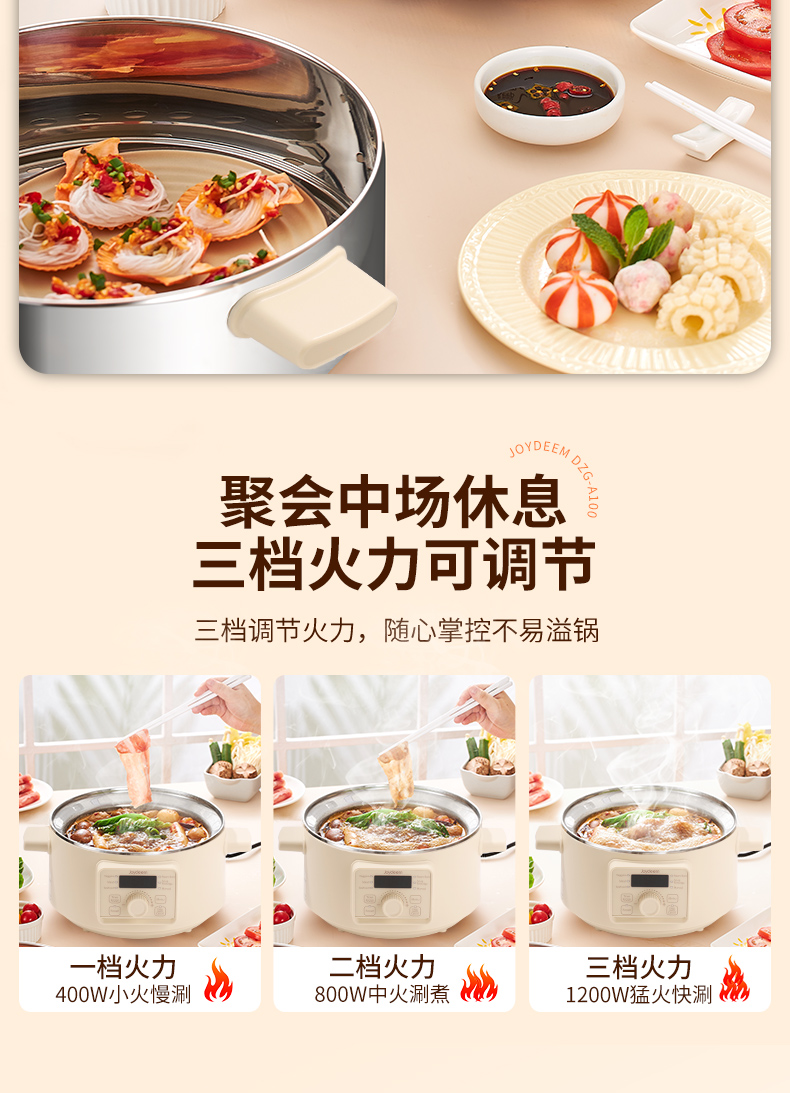 Joydeem 电蒸锅 适合北美华人家庭 中式烹饪