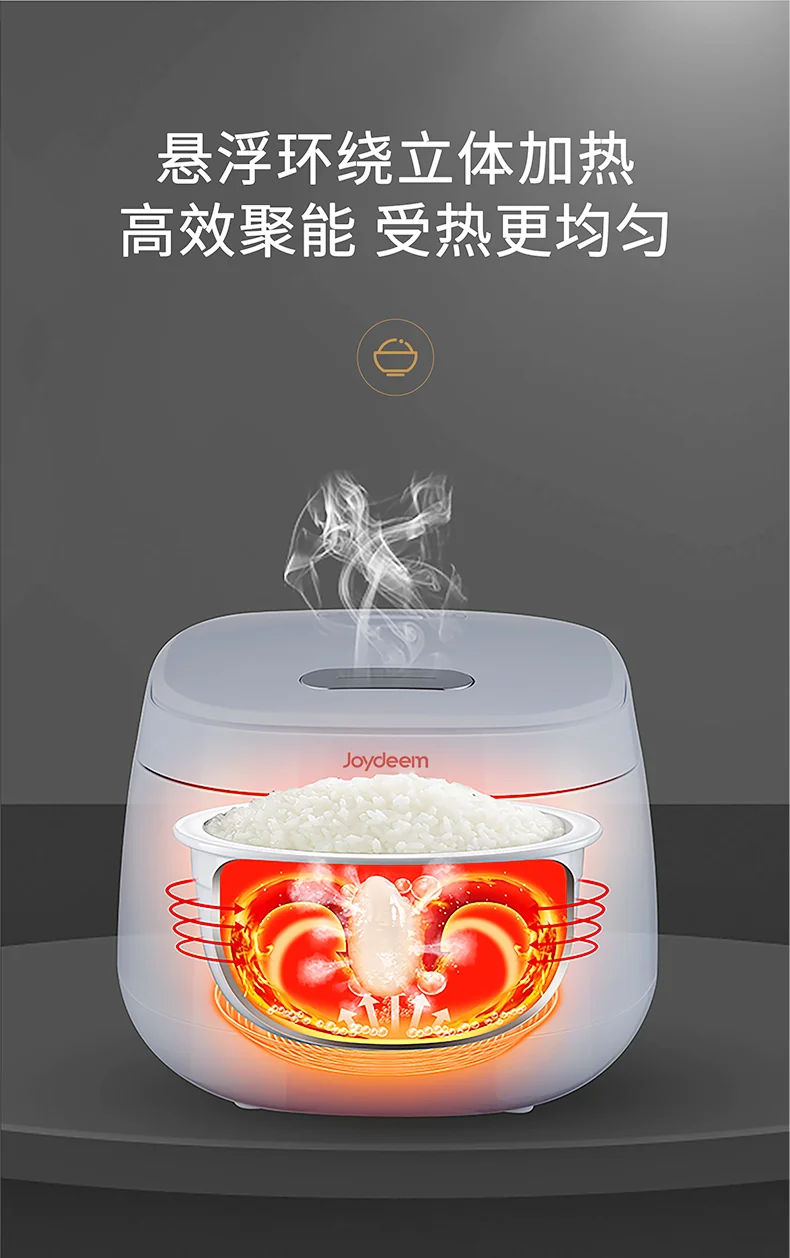 Joydeem mini rice cooker, small rice cooker, 0 fluorine rice cooker, 4 cup detail image 4