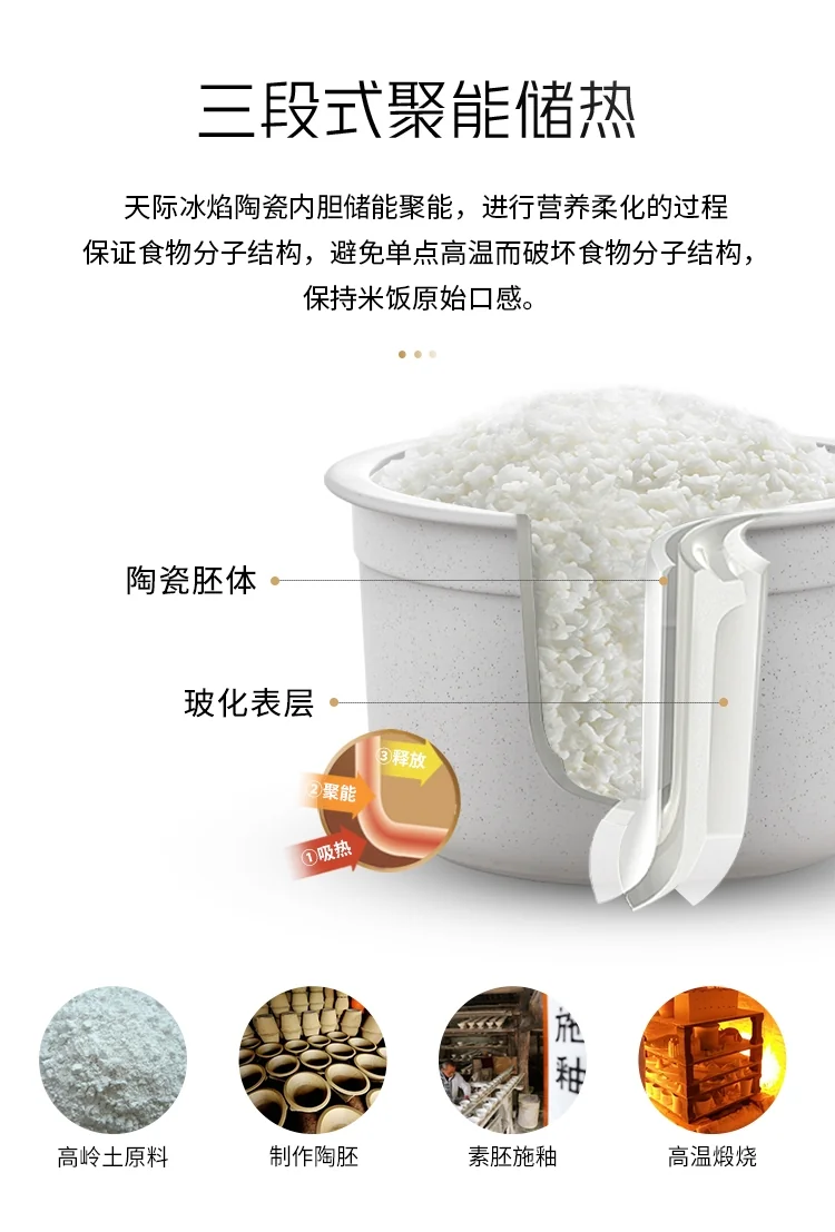 JOYDEEM FD30AE CERAMIC ELECTRIC RICE COOKER, 3L detail image 7
