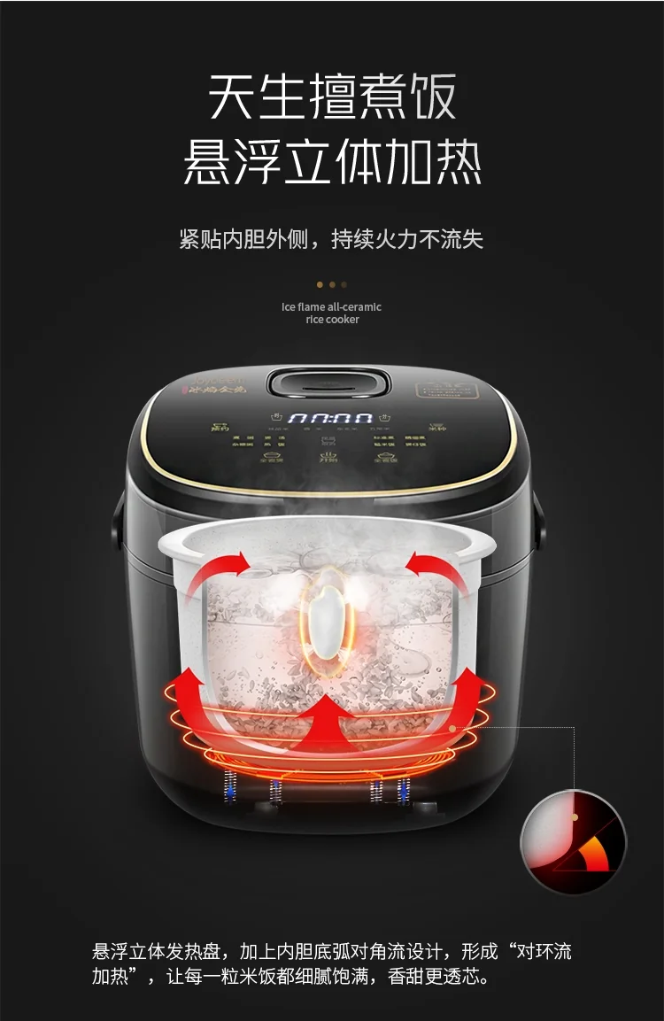 JOYDEEM FD30AE CERAMIC ELECTRIC RICE COOKER, 3L detail image 8