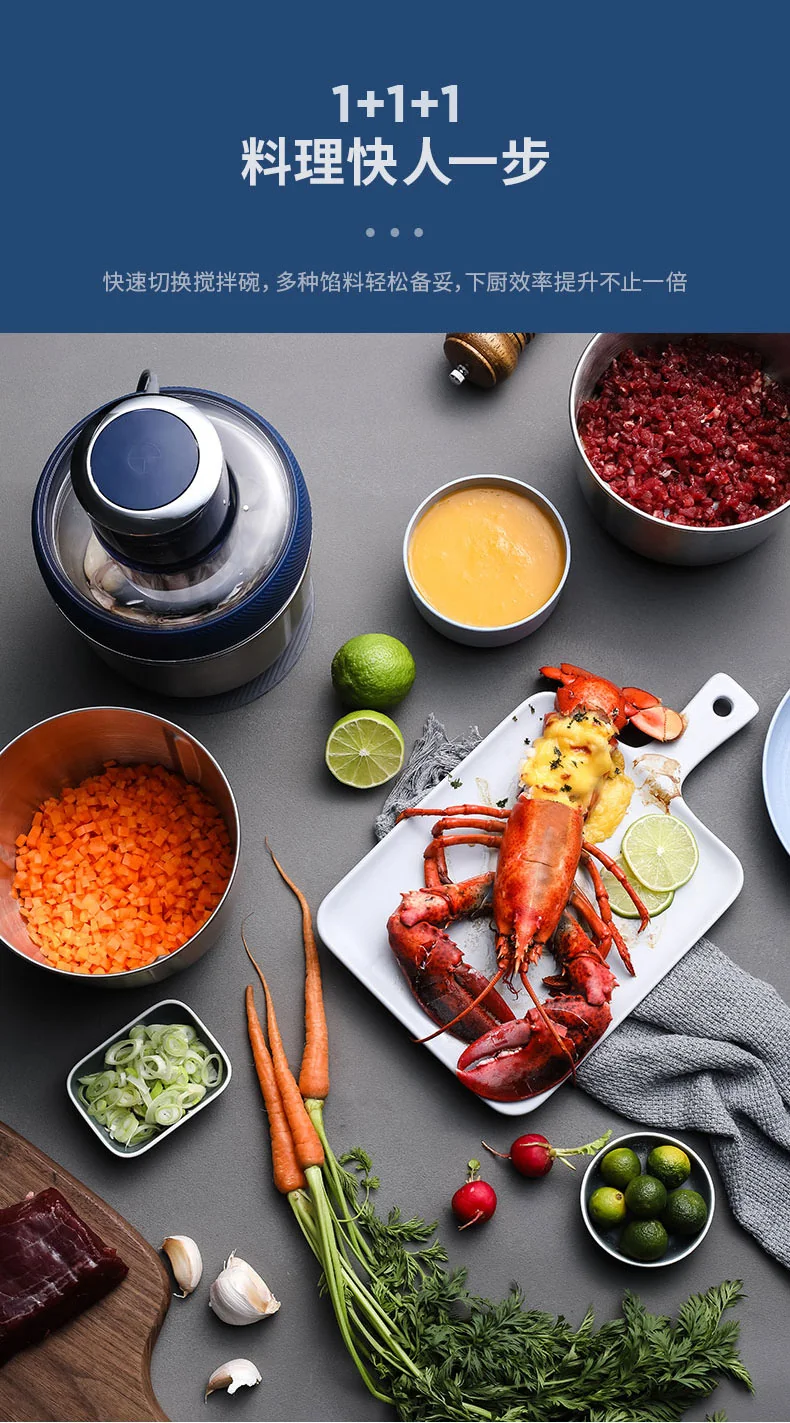 Joydeem, electric meat grinder, multi-function chopper, JD-376B, intelligent garlic peeling detail image 11