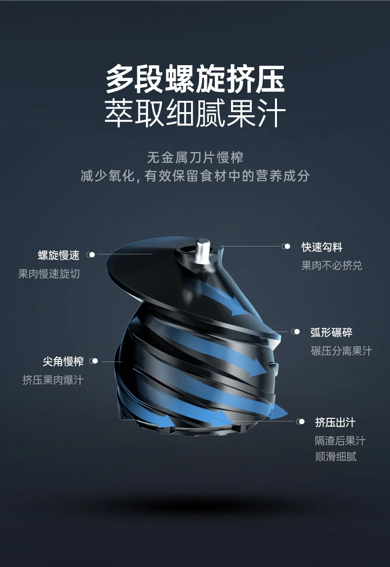 Joydeem 榨汁机 家用原汁机 渣汁分离 多功能全自动果蔬榨果汁机 椰奶白 detail image 4