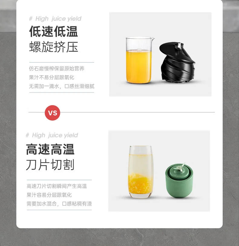 Joydeem 榨汁机 家用原汁机 渣汁分离 多功能全自动果蔬榨果汁机 椰奶白 detail image 6