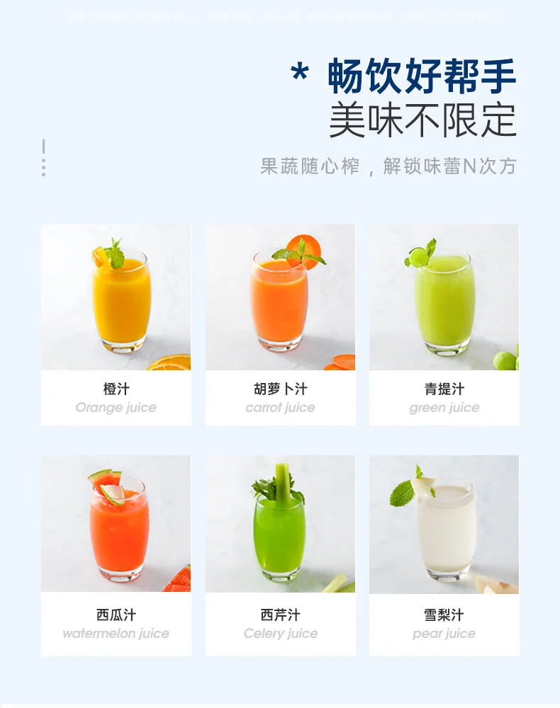 Joydeem 榨汁机 家用原汁机 渣汁分离 多功能全自动果蔬榨果汁机 椰奶白 detail image 8