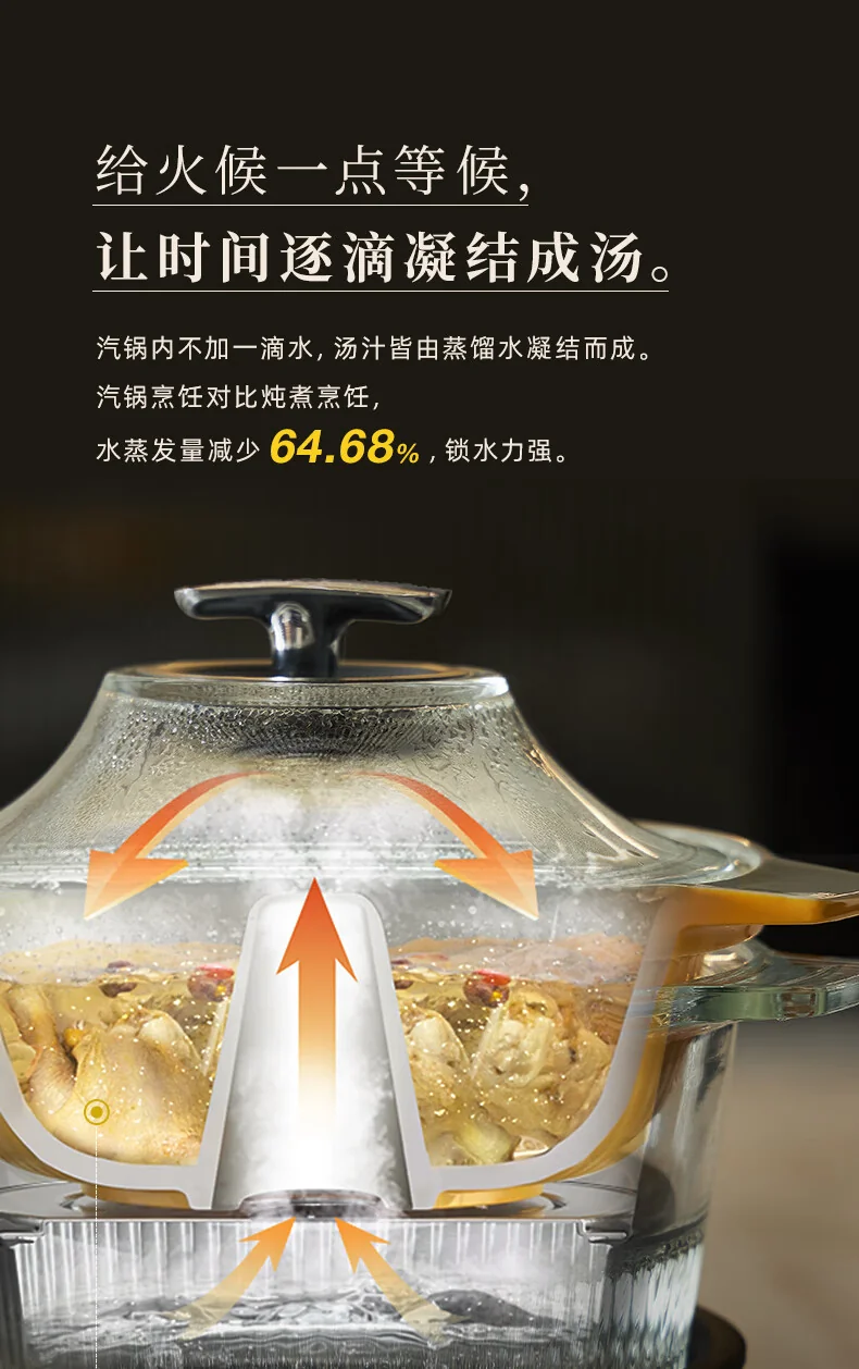【下架不再补货】Joydeem电汽锅 多功能蒸汽锅  电蒸锅电炖锅煮锅 隔水炖盅 JD-ZQG9099 detail image 5