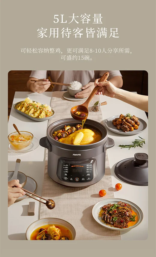 Joyoung九阳电炖锅DG50K-GD505-U 煲汤锅 紫砂电炖锅 炖汤锅 detail image 12