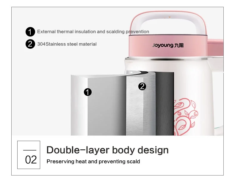 Joyoung DJ06M-DS920SG Easy-Clean Automatic Soy Milk Maker 0.6L detail image 11
