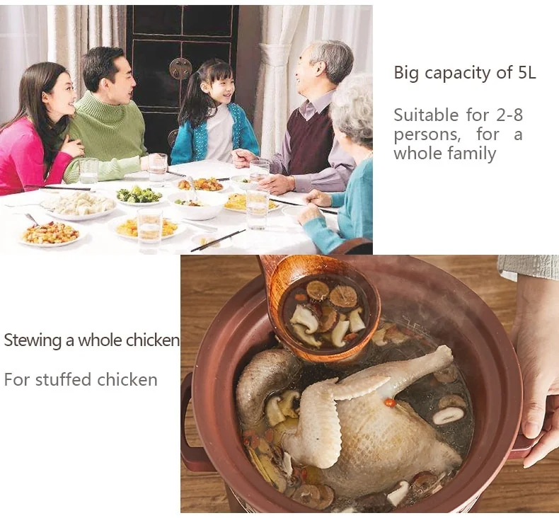 JOYOUNG JYZS-K523M MINERAL PURPLE EARTH CLAY STEW POT/SLOW COOKER detail image 12