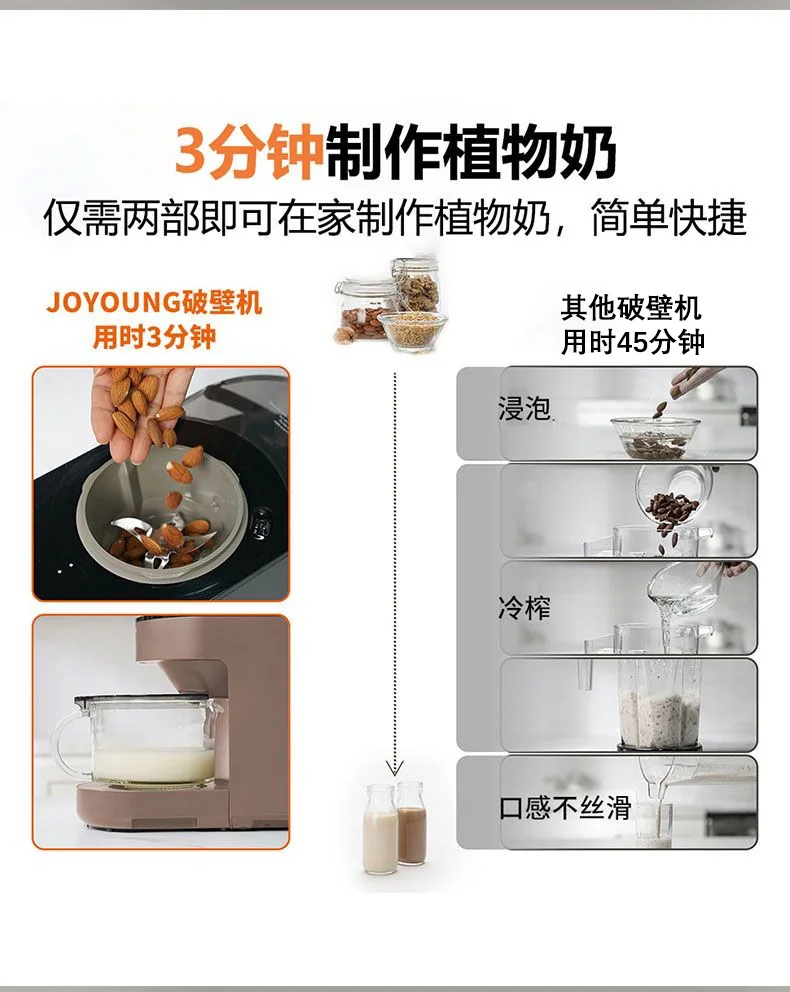北美破壁机选择|JOYOUNG九阳多功能破壁机/搅拌机/豆浆机自动清洁免过滤