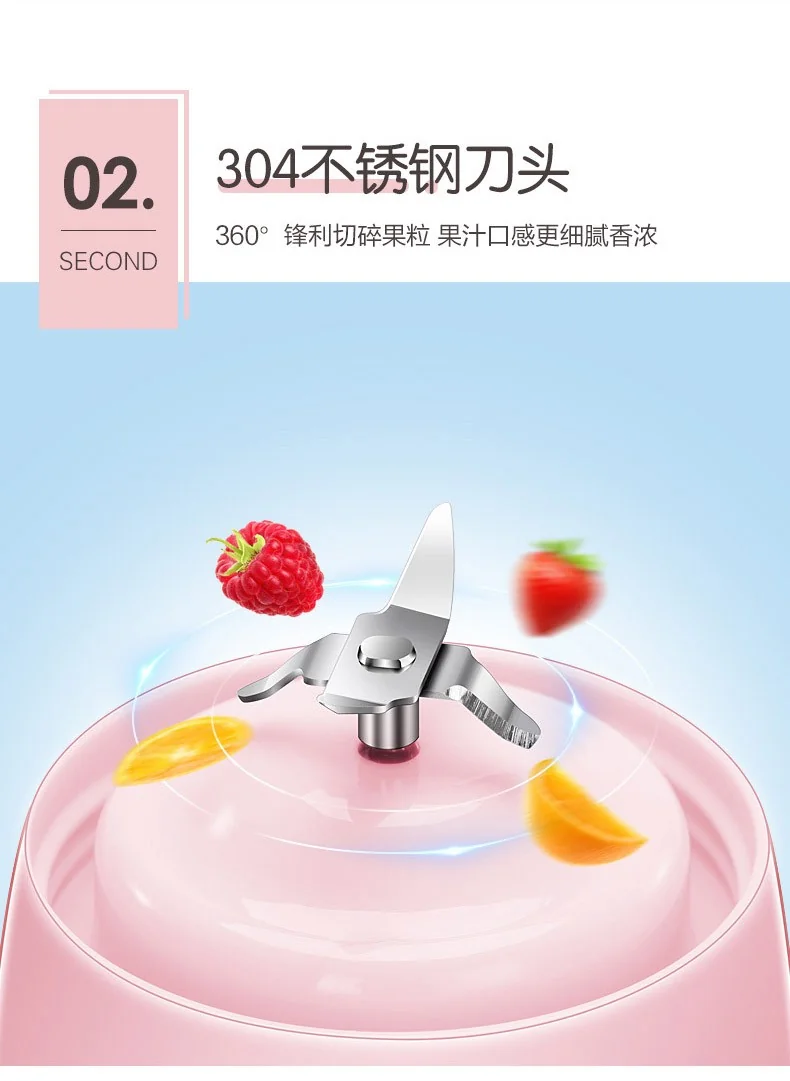 Joyoung Portable juicer L3-C8, mini and lightweight, rechargeable, 250ml detail image 7