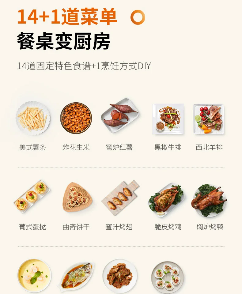 JOYOUNG multifunctional steam oven air fryer Air fryer SF951M Oil-free steaming and frying One machine to many machines 1600ml detail image 12
