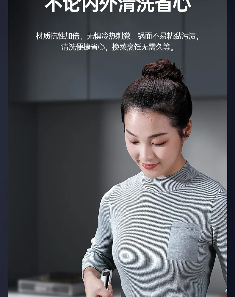康巴赫 第六代炒锅不粘锅抗菌不锈钢炒菜锅双蜂窝锅红点电磁炉燃气通用 六代双蜂窝炒锅 32cm/34cm 详情图 16