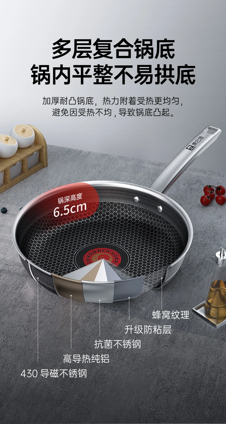 Kobach "Double Honeycomb" 6th Generation Honeycomb Frying Pan - Set 28cm detail image 14