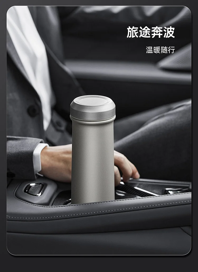 Kobach Titanium Crystal Series Pure Titanium Vacuum Insulated Mug 450mL (Intercloud Grey) detail image 6