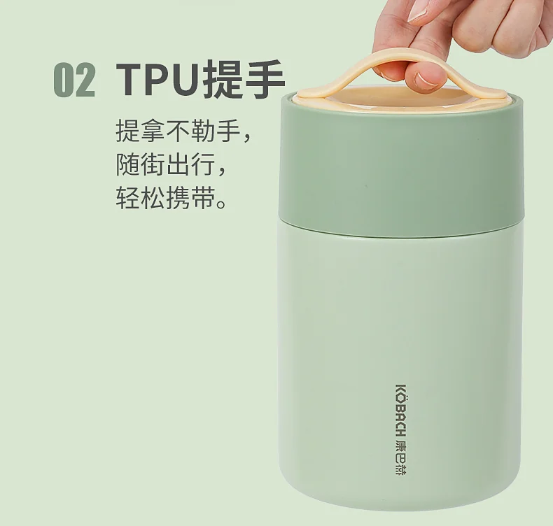 【售罄不再补货】康巴赫316不锈钢焖烧壶 真空密封防漏保温杯-草莓粉 1000ml detail image 18