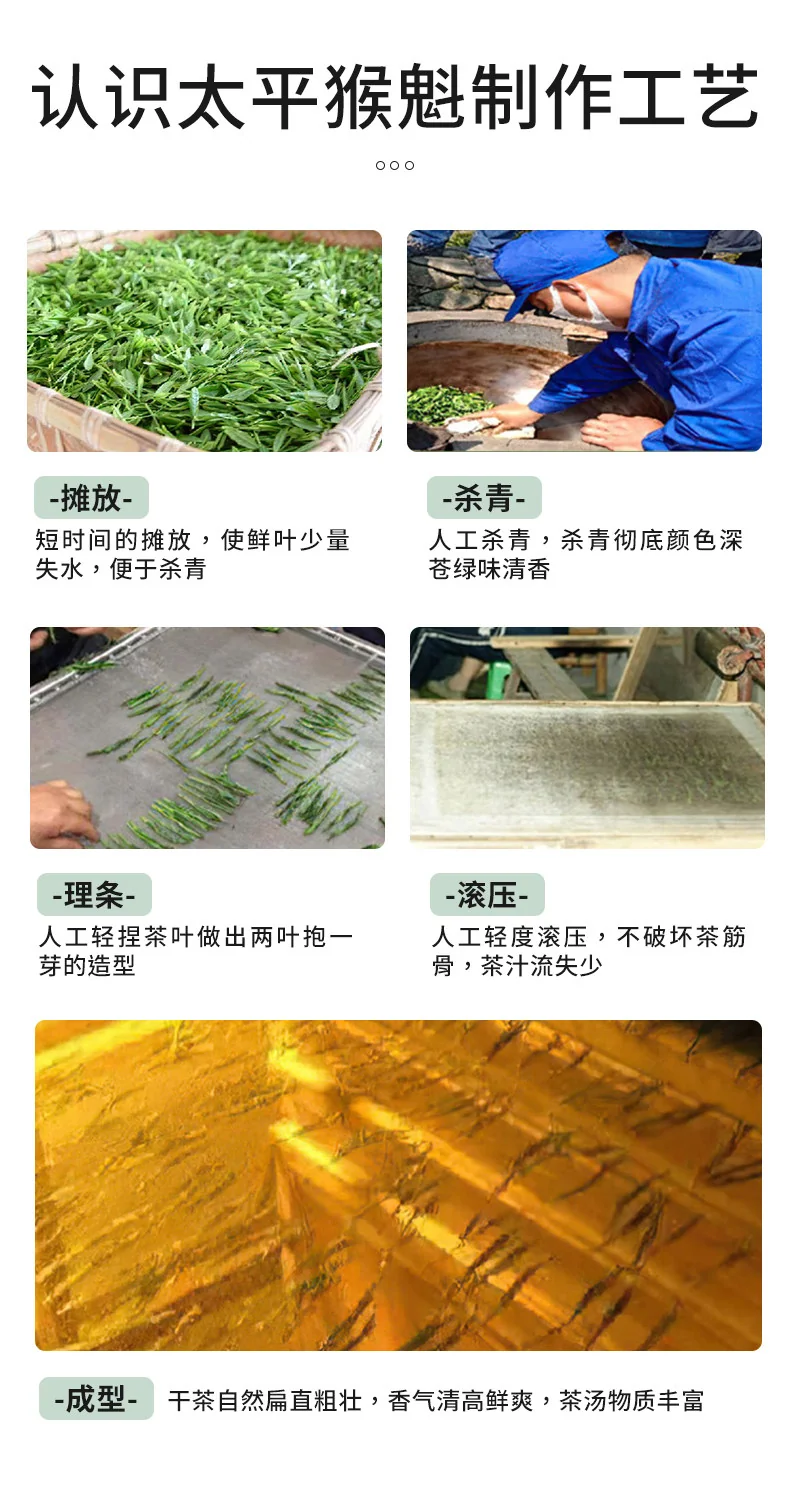 【中国直邮，时效7-15天】六百里 2026年新茶绿茶 太平猴魁茶叶猴坑手工特级50g绿茶 详情图 12