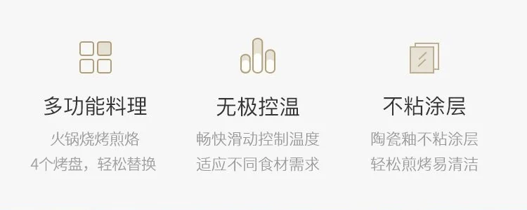 【下架】Lifease 网易严选 多功能料理烹饪锅 煎烤涮一体锅 300320996 煎烤炖煮涮 不粘易清洁 详情图 2