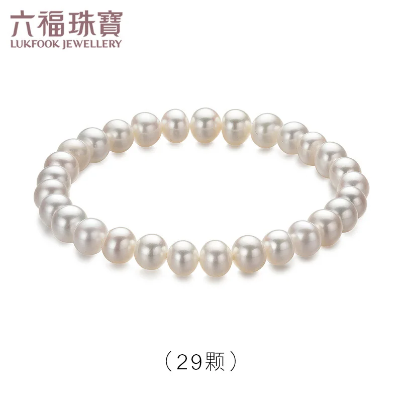 [Direct mail from China, delivery time is 10-15 days] Lukfook Jewelry Freshwater Pearl Bracelet for Women F87ZZY001 Total Weight 7.02g detail image 7