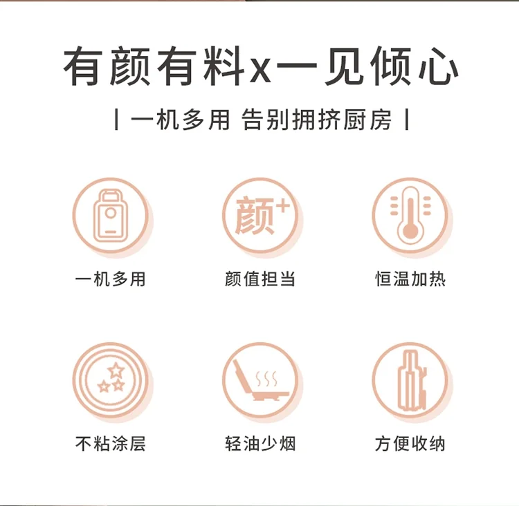 [Free shipping] Liven Liren small electric baking pan sandwich machine waffle machine breakfast machine C-2 constant temperature heating detail image 2