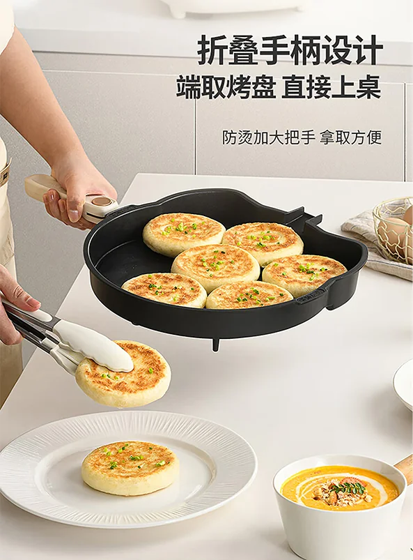 利仁（Liven）电饼铛 上下盘可拆洗可定时煎烤机 加深烙饼锅煎饼锅烤肉锅三明治早餐机 LR-D3027S detail image 24