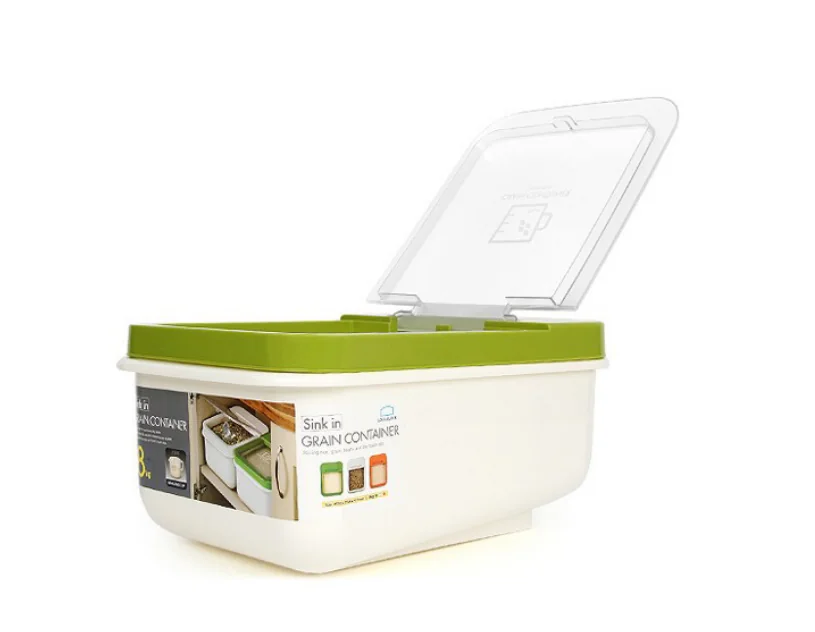 Lock & Lock  Grain Container  HPL530G 10L (8kg) green white detail image 2