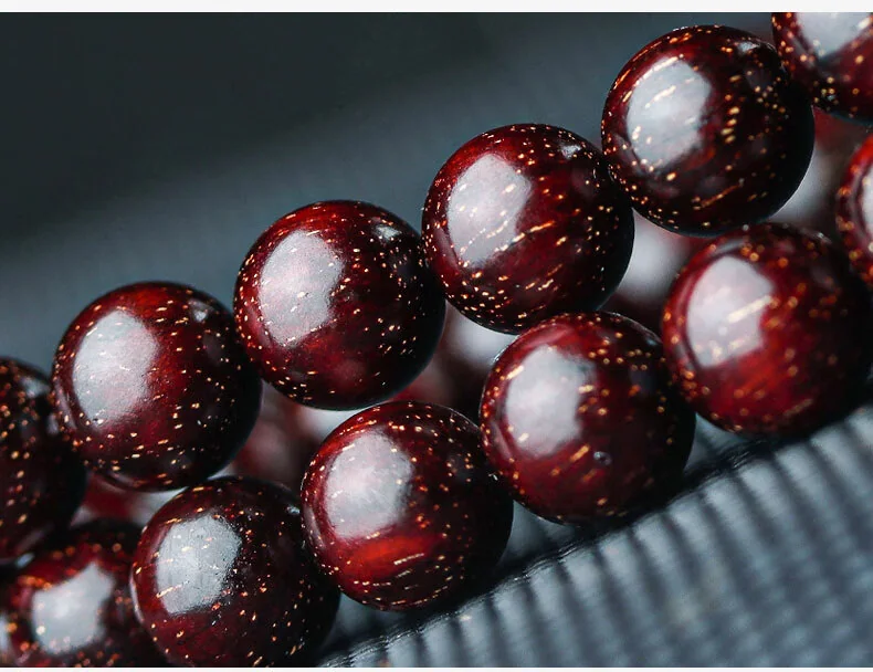 [Direct mail from China, delivery time is 10-15 days] Longyin Authentic Small Leaf Red Sandalwood Bracelets for Men and Women with Buddha Beads Playing Bracelets LYJX001 (108 pieces) detail image 13