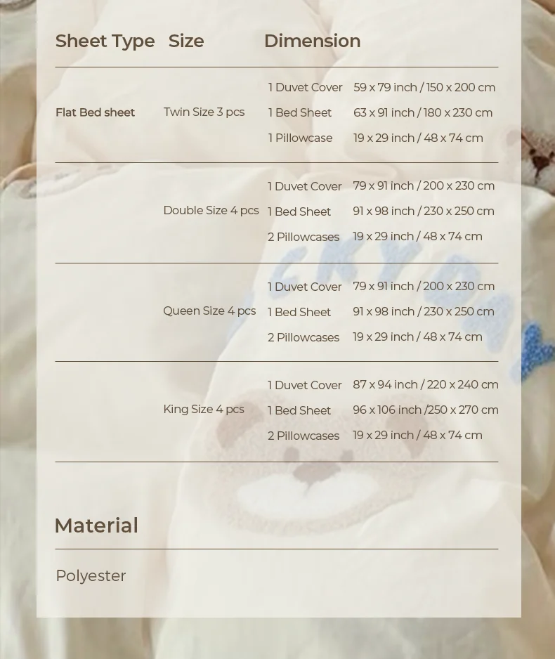 【中国直邮，时效6-10个工作日】Lullabuy 奶噗噗的小熊四件套四季居家床品套装床单被套枕套 抹茶绿 detail image 8