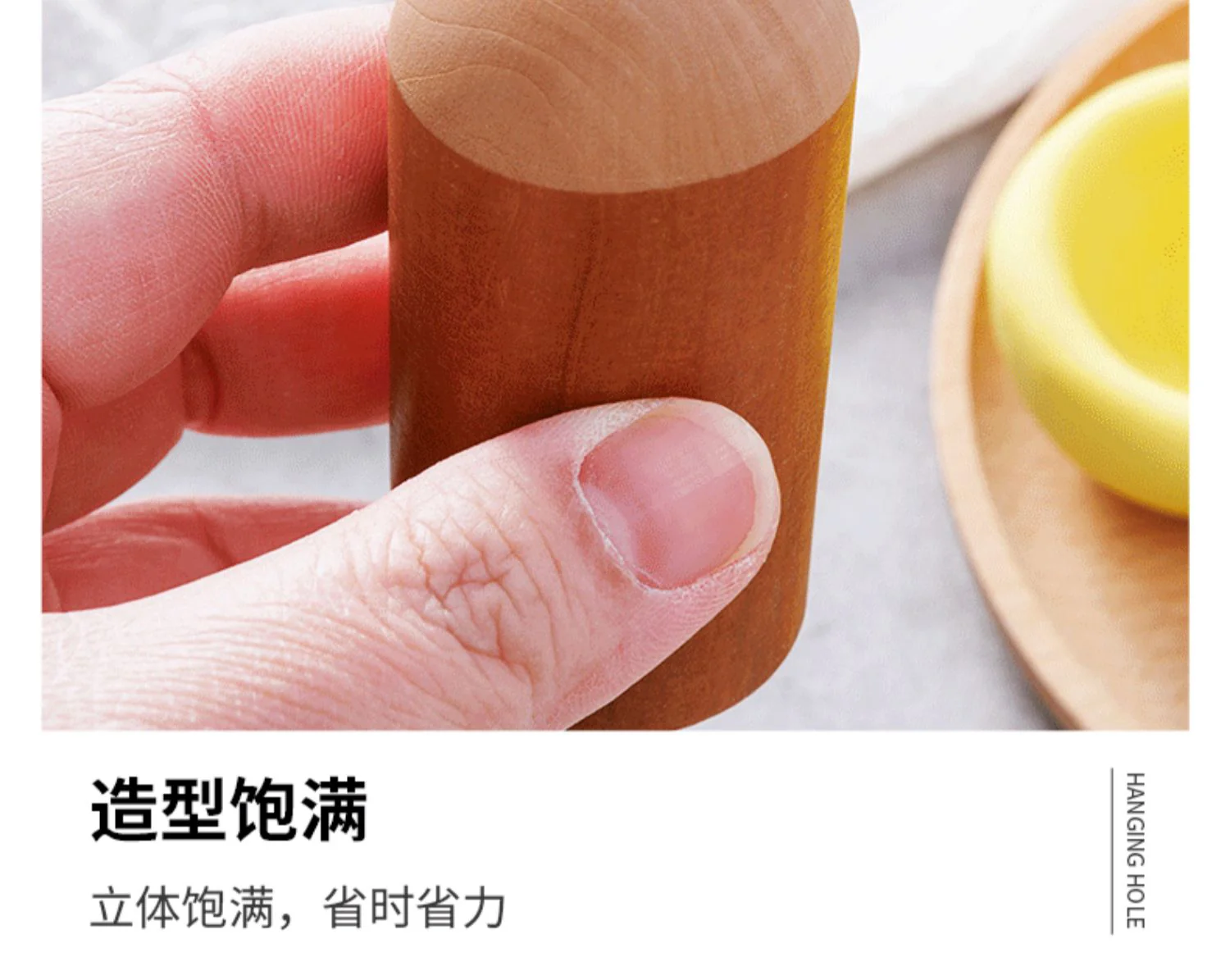 【中国直邮，时效10-15天】木忆木质窝窝头模具杂粮窝窝头馒头面食家用DIY创意模具-2个装 详情图 12