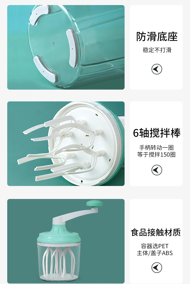 MZK Home Mini Handheld Egg Beater, Cream Whipper, Blender, and Noodle Baking Tool detail image 18
