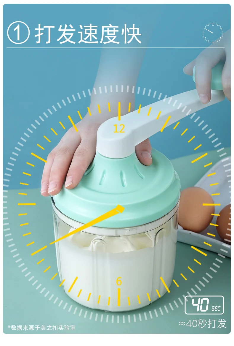 MZK Home Mini Handheld Egg Beater, Cream Whipper, Blender, and Noodle Baking Tool detail image 4