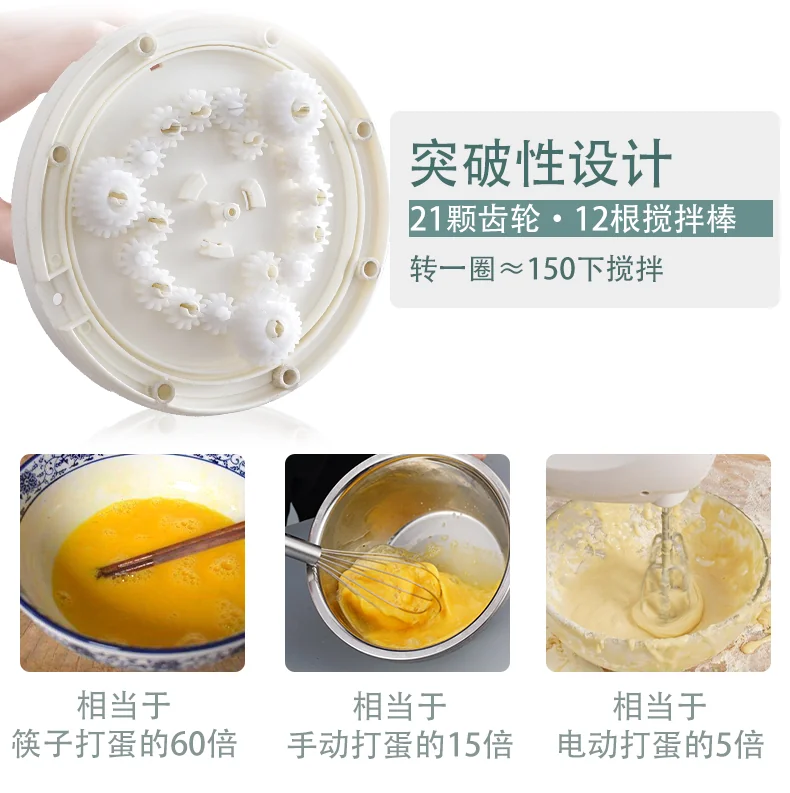 MZK Home Mini Handheld Egg Beater, Cream Whipper, Blender, and Noodle Baking Tool detail image 8