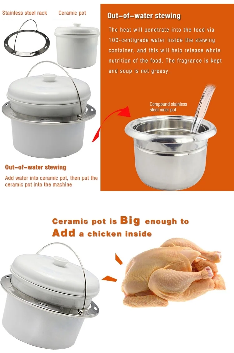 MAKOTO DYG-40AFW-100 DUAL INNER POTS STEW/ SOUP MAKER detail image 6
