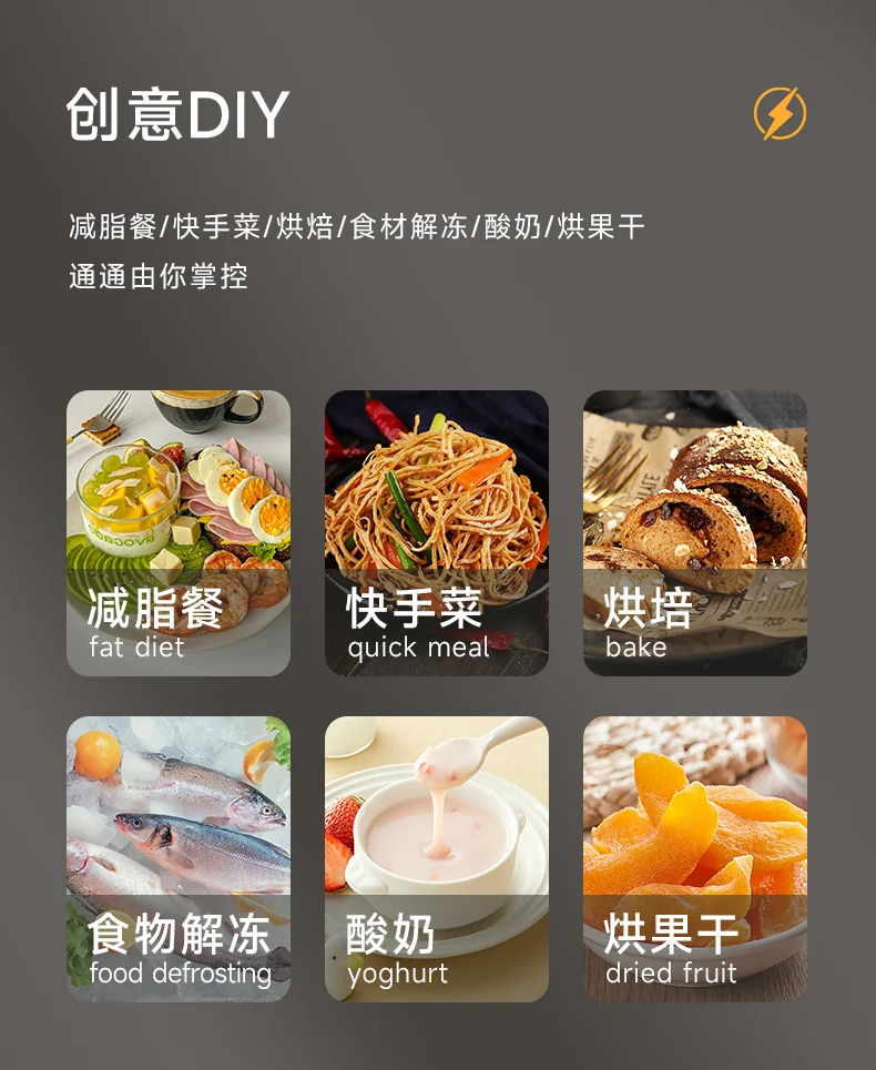 【下架】Midea美的 超嫩力空气炸锅 家用一体多功能可视化大容量蒸汽烤箱 无油低脂不粘薯条机 7L detail image 14