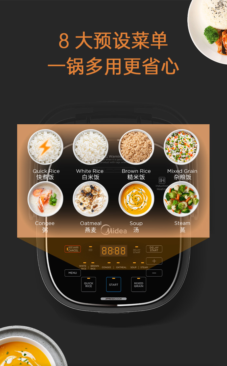 Midea美的ih电饭煲MRI301B0ADKL产品图