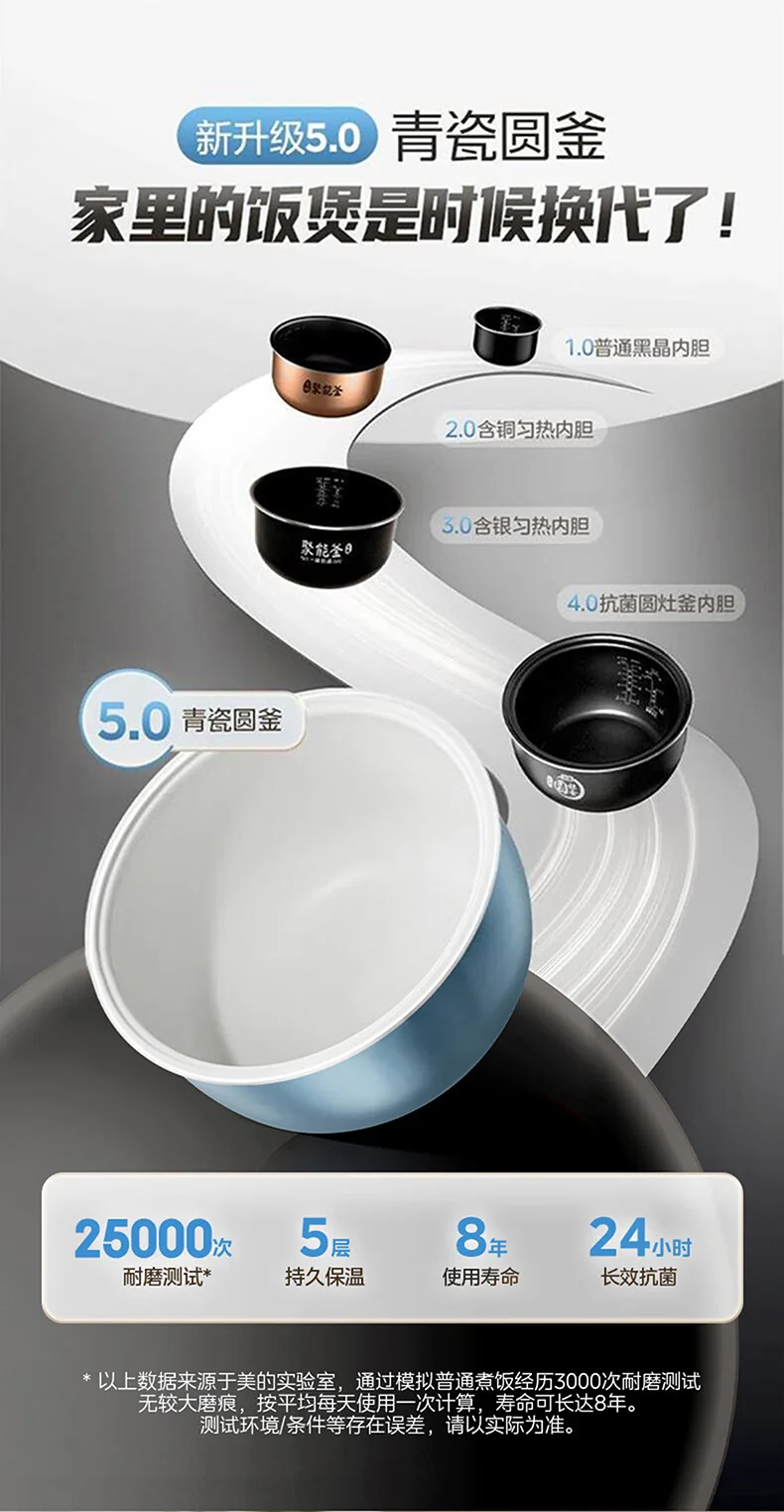 Midea Multifunctional Electric Rice Cooker Rice Pot 26 Minutes Fast Rice 4L Large Capacity MRD401T2BMB detail image 9