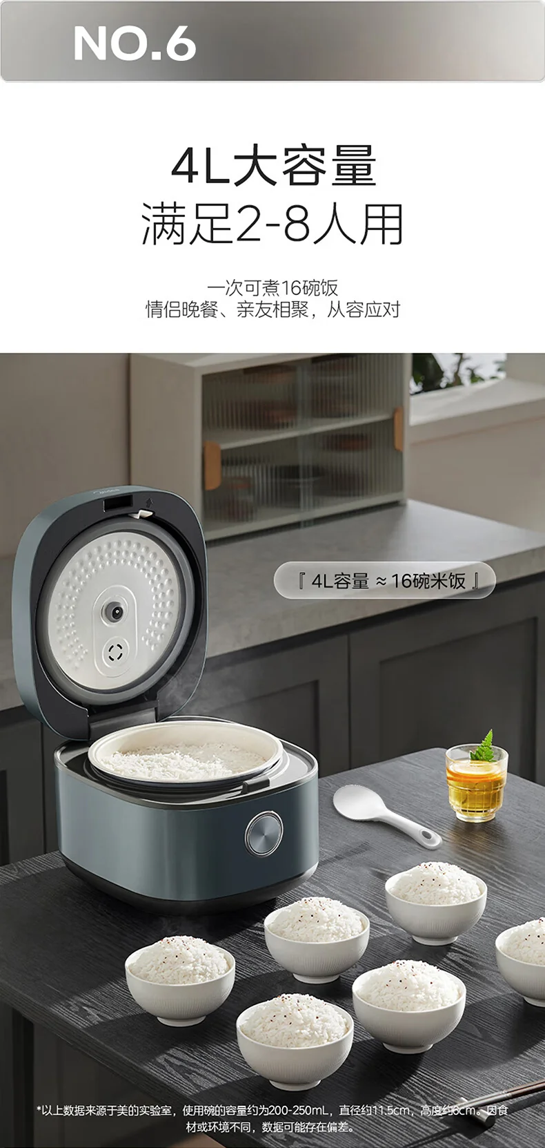 Midea Multifunctional Electric Rice Cooker Rice Pot 26 Minutes Fast Rice 4L Large Capacity MRD401T2BMB detail image 10