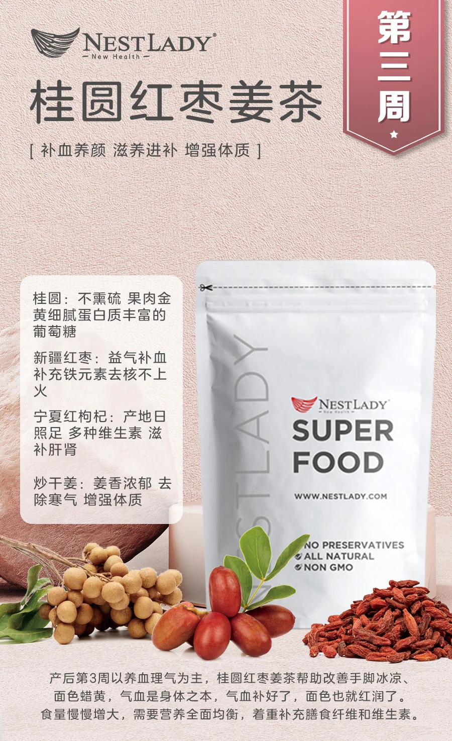 NESTLADY 【42天 金牌月子茶】 月子调理恢复 产后滋补茶包组合 深度呵护调理 HC202 detail image 5