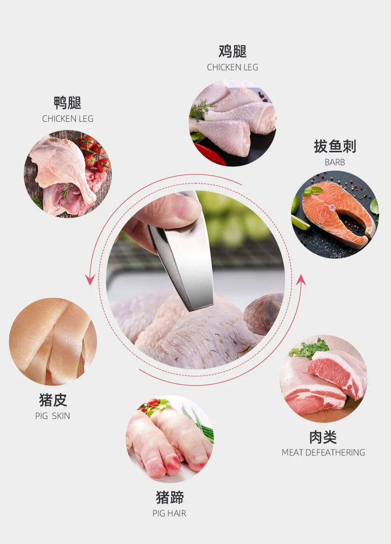 【中国直邮，时效10-15天】维艾（Newair）猪毛夹子拔毛器去鸡毛鸭毛家用除毛钳夹胡子拨鸡鸭镊子扒猪毛神器 详情图 4