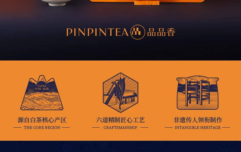 Pinpinxiang Tea 2019 Raw Silk Road White Peony Fuding White Tea 112g gift box detail image 7