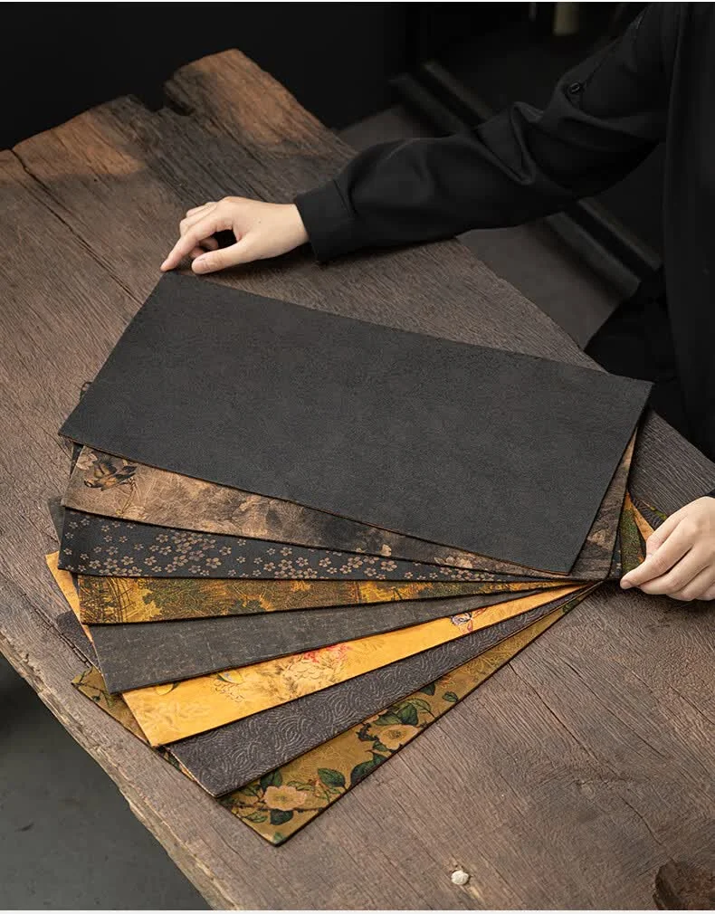 【Direct Shipping from China, Delivery in 8–20 Days】Pinchake Reversible Gambiered Guangdong Silk Dry Tea Mat and Teapot Pad, Vintage Chinese Zen Table Runner, Magnolia Design detail image 3