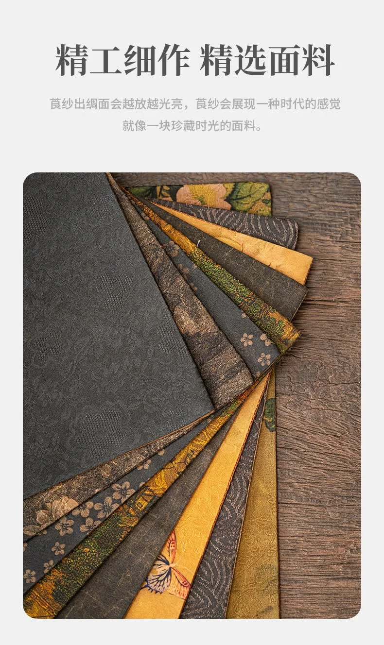 【Direct Shipping from China, Delivery in 8–20 Days】Pinchake Reversible Gambiered Guangdong Silk Dry Tea Mat and Teapot Pad, Vintage Chinese Zen Table Runner, Magnolia Design detail image 4