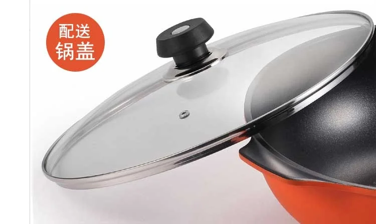 韩国PN枫年Poong Nyun 钻石平底锅DIWP-32 不粘锅炒锅无烟锅具32cm 大尺寸 带盖 详情图 10