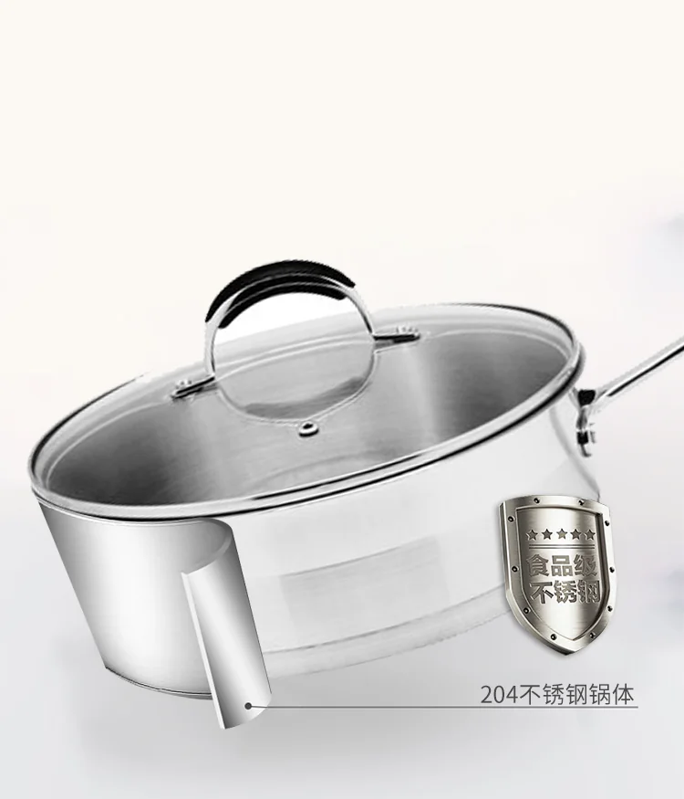 Prime Cook Stainless steel cookware 8 piece set, With glass lid, Suitable for magnetic furnace and gas detail image 8