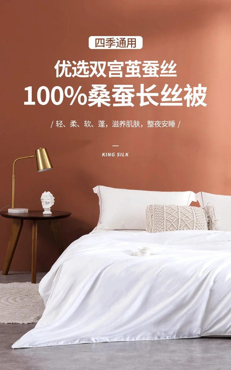 【中国直邮，时效8-20天】钱皇 100%双宫茧桑蚕长丝被 星河璀璨系列 优中选精 220*240cm 详情图 1