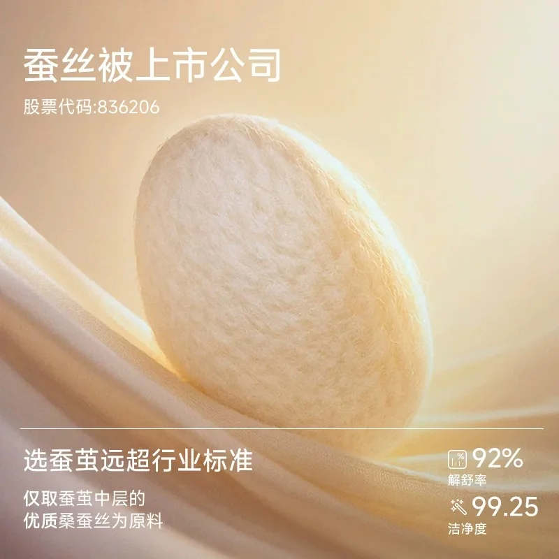 【中国直邮，时效8-20天】钱皇 桑蚕丝子母被 100%双宫茧桑蚕长丝 40支全棉高密印花面料 子母扣设计 2斤+4斤组合（1000g+4000g） 详情图 11