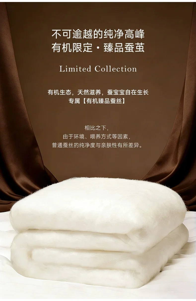 【中国直邮，时效8-20天】钱皇 桑蚕丝子母被 100%双宫茧桑蚕长丝 40支全棉高密印花面料 子母扣设计 2斤+4斤组合（1000g+4000g） 详情图 8